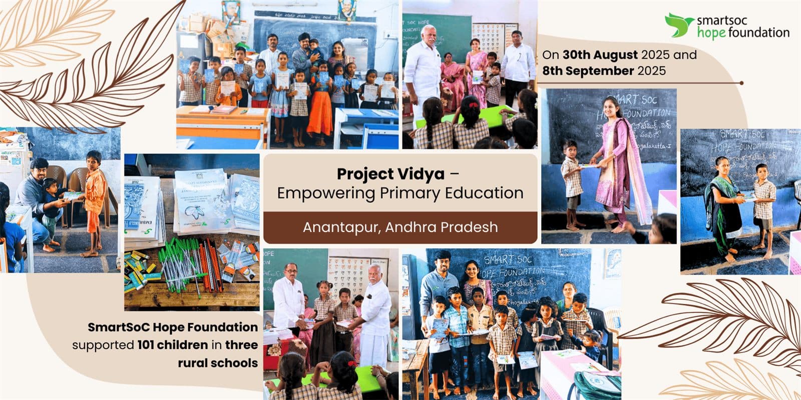 Three rural primary schools in Anantapur
