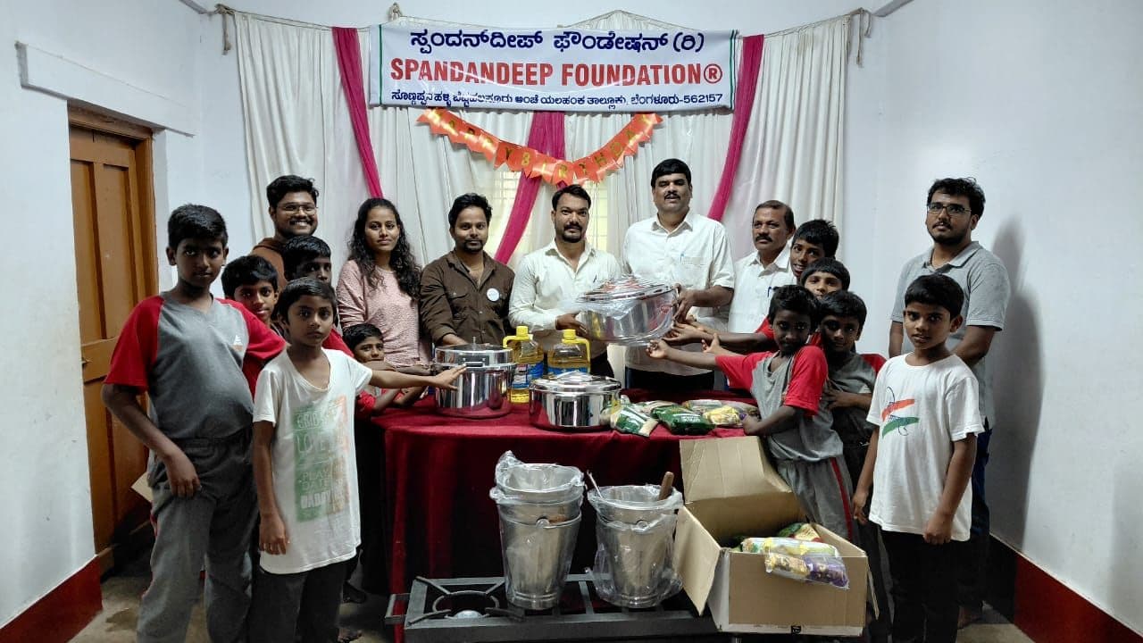 Kitchenware and Groceries at Spandandeep Orphanage