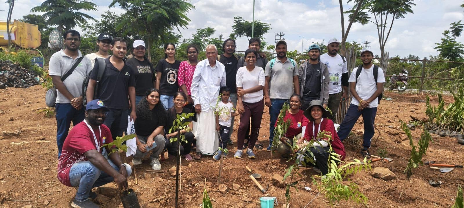 SmartSoC Hope Foundation volunteers at a plantation drive