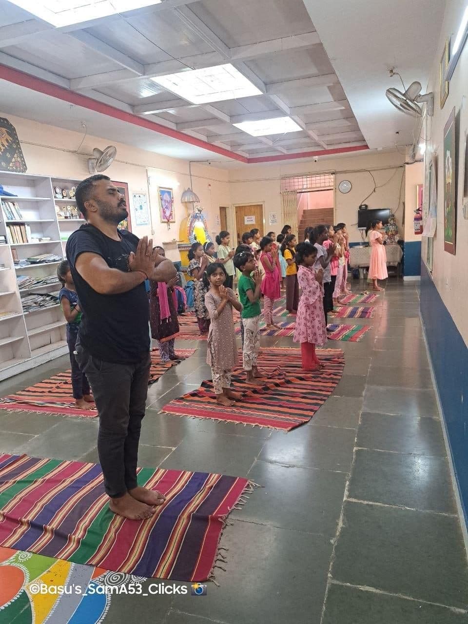 International Yoga Day at AIM for Seva Chatralayam